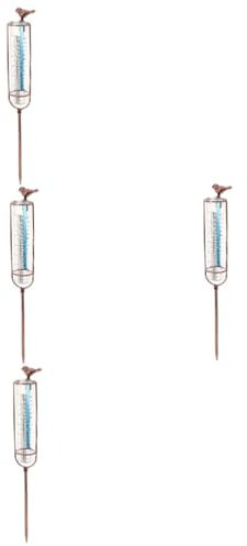 Mobestech 4pièces Pluviomètre Avec Tube Gradué Outil De Mesure De Pluie Pour Jardin Et Terrasse Aux Intempéries Élégant Et Avec Joint