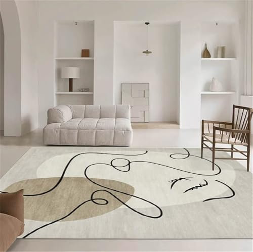 RUGMRZ Kurzflor Teppich Kinderteppich Mädchen 200x250CM Kinderteppiche mädchenzimmer Grün Modernes minimalistisches Linienmuster erleichtert die Reinigung von Teppichen