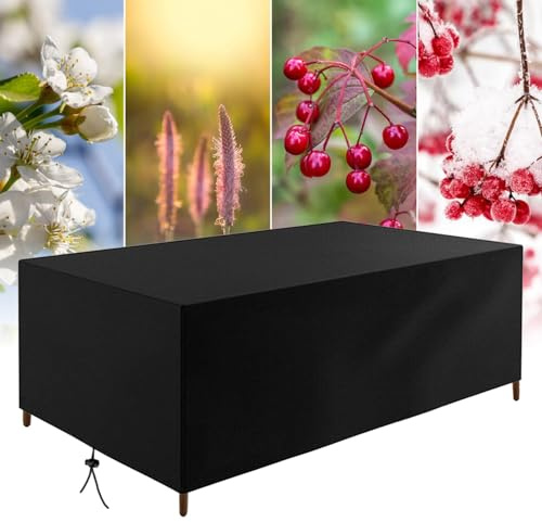 Winter Gartenmöbel Abdeckung 150x85x105cm/LxWxH 420D Oxford Schutzhülle Anti-UV Schutzhülle Gartenmöbel für Sofa Tisch Stühle Gartentische Terrassenmöbel Wasse Anti-Fade Schutz vor Kälte und Regen