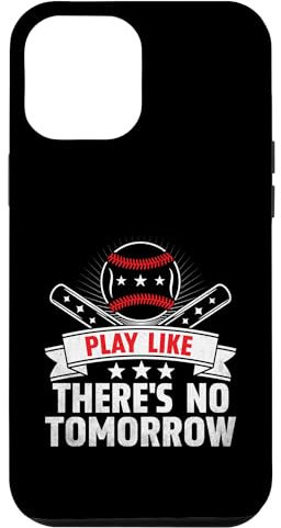 Coque pour iPhone 12 Pro Max Jouez comme il n'y a pas de tomorrow Catcher Pitcher Softball
