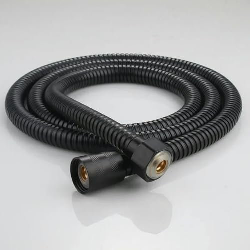 Rohre Wasserschlauchverlängerung Ausziehbarer Gartenschlauch Zubehör SUS304 Flexibel Neu Dusche Badezimmer 1,5/2M Schwarze Zugschläuche-schwarz-2m