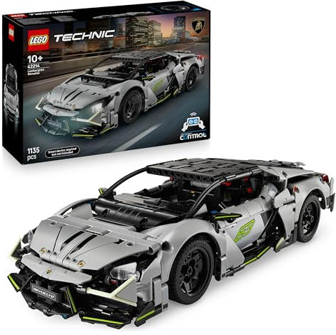 LEGO Technic Lamborghini Revuelto Super Sports Car Toy - Remote Controlled Car Model with Lights, Steering and a Rechargeable Battery Hub - Gift for 10+ Year Old Boys - 42214