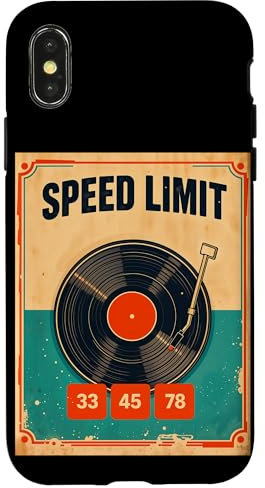 Tourne-disque vinyle rétro pour DJ 33 45 78 tr/min Coque pour iPhone X/XS