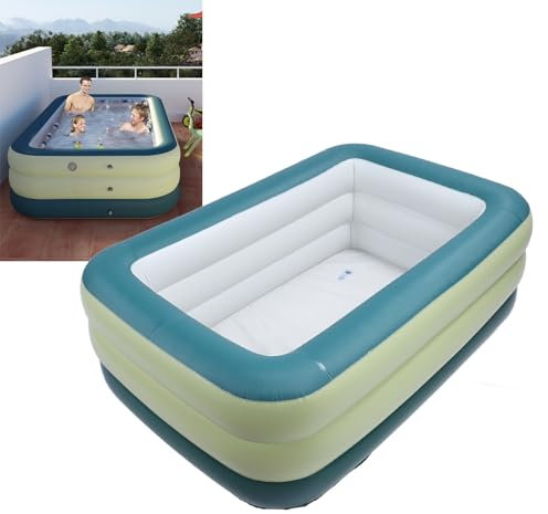 Ghzste Piscine gonflable pour enfants et adultes en PVC épais, 3 couches, hors-sol, pour été, fête aquatique, jardin, pelouse (527 l)