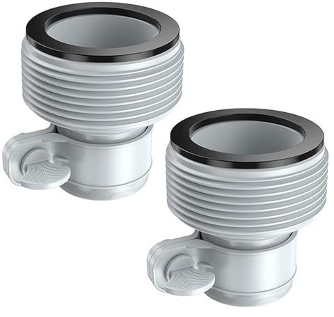 Pool Filter Pump Hose Adapter Converter Type B - 1.25 Inch to 1.5 Inch Replacement Connector for Swimming Pool Accessories | Universal Fit for Intex Pool Pumps & Hoses (2 Pack)