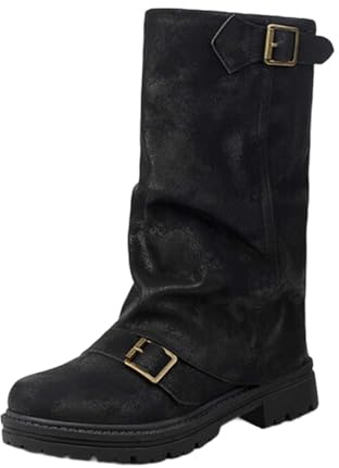 Chaussure Femme Bottes Chaudes Femme Botte Fourrée Chaussure Hiver Equitation Bottine De Randonnée Talon Chaussures Bottines Compensées Mollet Large Cavalieres Pour Pieds Larges Caoutchouc,40