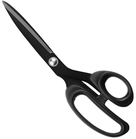 Hautllaif Schneiderschere 22,5 cm – Stoffschere aus Edelstahl für Nähen, Quilten & DIY Handarbeit, Schwarze Schere für Schneider, Kleidung & Haushalt