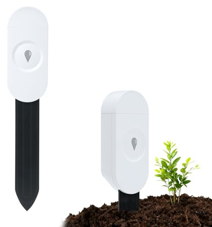 Wigearss Zigbee Sensor Testare för Mark, Fukt, Temperatur och Omgivningsfukt för Växter, Smart Hygrometer för Krukväxter Kompatibel med Home Assistant Zigbee2mqtt