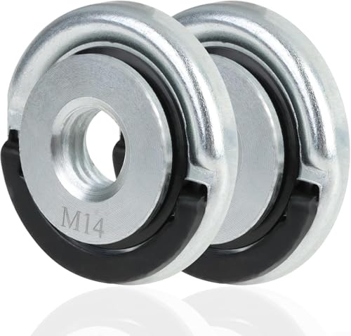 Set mit 2 Schnellspann-Mutterklemmen für Winkelschleifer-Zubehör mit selbstsicherndem Mechanismus für effizienten Radwechsel