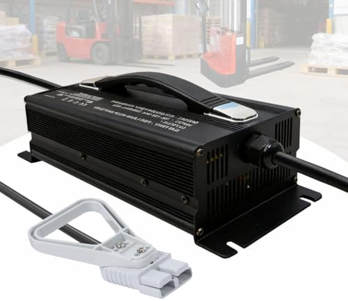 HYDTGZ Chargeur de Batterie 48 V 20 A pour Chariot Élévateur avec Prise Anderson 50 A pour Batteries Plomb Acide, Compatible avec Chariots Élévateurs, Transpalettes et Autolaveuses