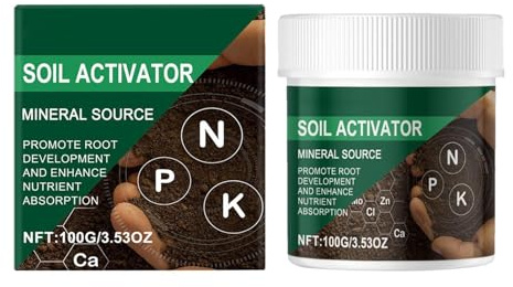 Activador De - Acondicionador De Con Humato De Potasio | Fertilizante De Fuente Mineral | Afloja Compactados, Proporciona Oligoelementos Y Regula El PH De Plantas De Jardín Con Cé