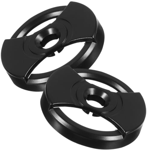 Negro Adaptador Redondo 2 Piezas de Plástico, Tocadiscos