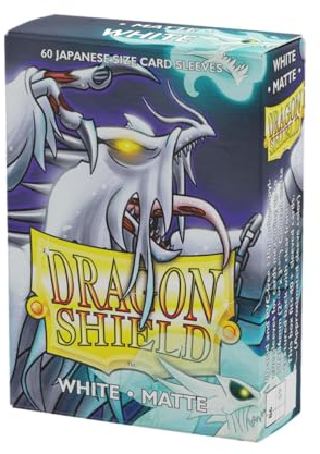 Dragon Shield | Japanese Size Card Matte Sleeves | 60 CT - Smooth & Tough Premium TCG Sleeves - Compatible with Yu-Gi-Oh, Naruto, Cardfight & Vanguard | White