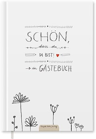 Eine der Guten Gästebuch für Hochzeit, Geburtstag, Taufe, Hochzeitsgästebuch Weiß, 144 Seiten dickes FSC Papier, umweltfreundlich, Premium Hardcover mit Fadenbindung, 17x24 cm