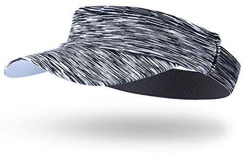 Arcweg Solskärm hatt kvinnor män svettabsorption sport pannband elastiskt med brätte UV-skydd UPF 50+ vikbart sportmode solhatt Opti-Vent svettband snabbtorkande 50-52 tum, Grå, one size