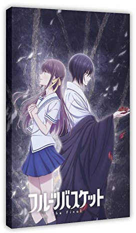 Anime Poster Fruits Basket 7 Canvas Poster Bedroom Decor Sports Landscape Office Room Decor Gift 24×36inch(60×90cm) Frame-style1