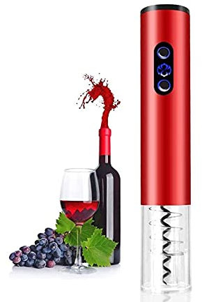 NCRD Abridor de vinos eléctricos, abrelatas automáticos del sacacorchos de la botella de vino eléctrico con cortador de lámina, abrelatas de botellas de vino reutilizables para la barra de la fiesta d