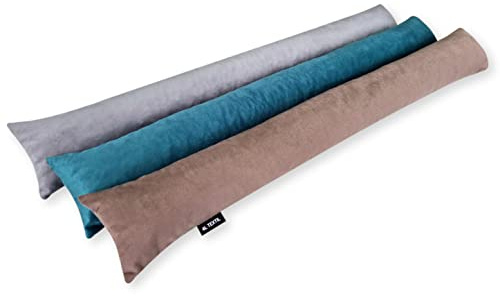 4L Textil Zugluftstopper Durchzugstopper Windstopper für Türen und Fenster Luftzugstopper für Tür Türschlange Türrolle 70 cm 80 cm 90 cm 100 cm 150 cm (Grau, 70 cm)