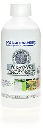 Das Blaue Wunder Terrassen Reiniger Set | Reiniger Konzentrat + Imprägnierung | säurefrei | kraftvolle Grundreinigung | Stein Mamor Sand- und Kalkstein (Terrassen Imprägnierung, 500 ml)