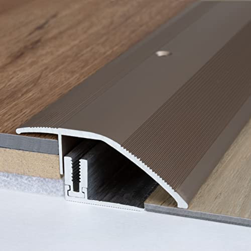 Ausgleichsprofil | Aluminium | Bronze Hell | Breite 50 mm | Länge 2700 mm | Gebohrt | Anpassungsprofil | 1 Stück