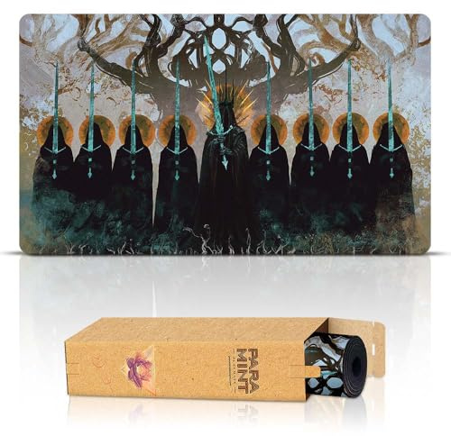 Paramint The Nine Black Riders (Genähte Kanten) - Der Herr de Ringe Spielmatte - Kompatibel mit Magic: The Gathering Spielmatten - Spielen Sie MTG, YuGiOh, TCG - Originelle Designs