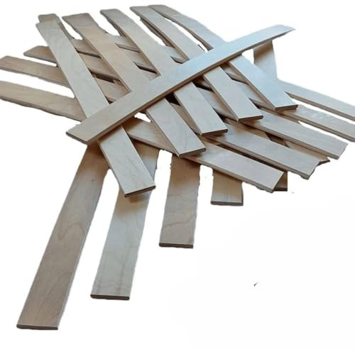 EBAC Literie Lot de 30 Lattes pour sommier et lit | 780x53x8 mm | Bois hêtre Durable - 7 Plis | Remplacement - Rechange - Renfort pour sommier/bz/clic clac/canapé