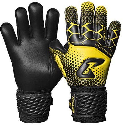 CATCH & KEEP Protector – Fingerschutz Kinder Torwarthandschuhe - Premium Torhüterhandschuhe für Kinder - Keeperhandschuhe mit extra starkem Grip