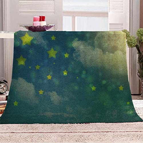 Kuscheldecke 80 x 150 cm 3D Geometrie Flanell Fleecedecke, Weich Warm Flauschig Decke Pentagramm Wohndecke Decken für Sofadecke Couchdecke kuscheldecken für Kinder Erwachsene, Blanket