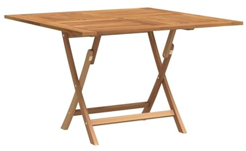 vidaXL Mesa de jardín Plegable Madera Maciza de Teca 110x110x75 cm