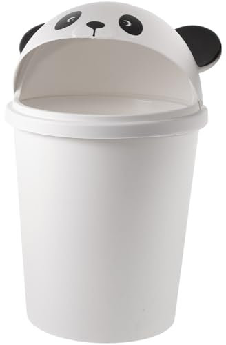 MAGICLULU Kartoon Panda Mülleimer mit Deckel, 12l Kunststoff für Zuhause