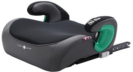 Cozy N Safe Astra i-Size 135-150cm Child Booster, 3-Point Seatbelt or ISO-Fix, Extra deep Foam-Padded seat and armrests, 135-150 cm, Approx. 6-12 Years Old, Forward-Facing, Removable Covers – Onyx