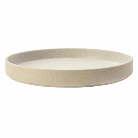 Verlo LESS Assiette plate 22 cm | Porcelaine haut de gamme résistante | Élégance artisanale | Couleur sable | Bord épais | Compatible lave-vaisselle & micro-ondes