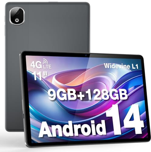 DOOGEE T30E Android 14 Tablet 11 Zoll, 8000mAh, 9GB RAM + 128GB ROM/TF 1TB Tablet PC, Octa-Core, Großes Display HD Tablets, Dual 4G LTE 5G WiFi Tablets LTE, BT5.0 | 13MP+5MP | Widevine L1 | OTG