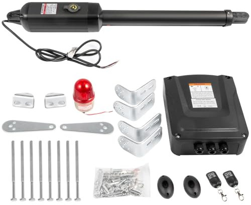 VEVOR Apriporta elettrico automatico, capacità 380 kg, apriporta a battente singolo, lunghezza 5,5 m, velocità 16 mm/s, 80 W, con telecomando, operatore porta per garage chiude collegamento a catena