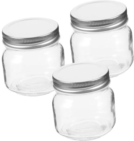 Amosfun 3stücke Transparente Gläser Mit Deckel Honigbehälter Marmeladenglas Abdichtungsbehälter Glasbehälter Für Küche Und Zuhause