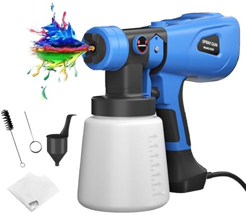 700W Electric Paint Sprayer, Spray Paint Gun for Efficient Spraying, 3 Spray Patterns, 1000ml Capacity, Compact and Lightweight for Painting, Garden, Fences and Shed