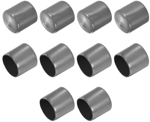 QUARKZMAN 10 Stück Gummikappen, 30 mm Rohrstopfen Endkappe Rund Schutzkappen Pfostenkappe Abdeckkappen Zaunpfosten Endspitze Kappen für Gartenstühle Tischbeine Möbelfüße Gleiter, Dunkelgrau