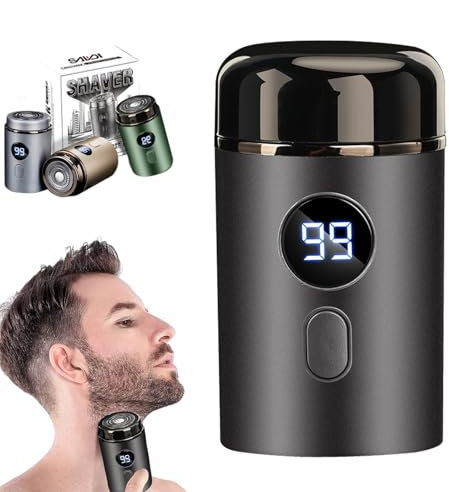 Neuester Tragbarer Elektrischer Mini-rasierer, Mini Rasierer, Capsule Razor, Mini Shaver,USB Waschbarer Reise-Nass-Trockenrasierer für Damen Herren (Grau)