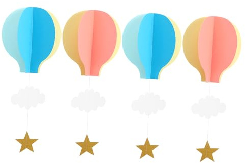 Cabilock 4 Pz Arredamento Per Bambini Kit Arco a Palloncino Ans Ghirlanda Di Palloncini Decorazioni Natalizie Di Carta Decorazioni Per Feste in Mongolfiera Carta Da Parati Soffitto