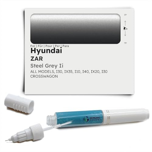 Genuine Colors Lackstift Steel Grey II ZAR für Hyundai Grau I30 IX35 I10 I40 IX20 CROSSWAGON