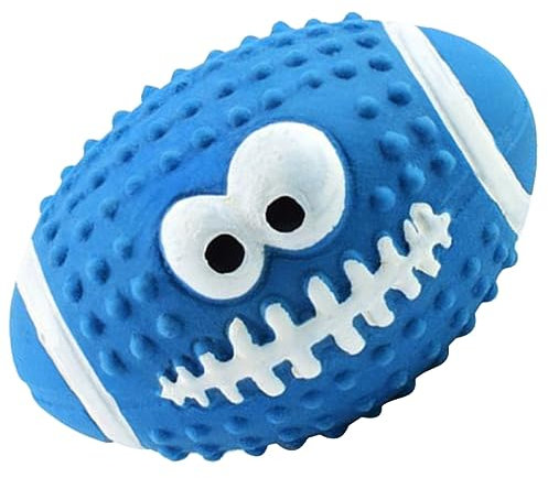 Happyyami Spielzeugball für Haustiere Hündchen lustige Hundebälle quietschender Hund Welpe Interactive Dog Toys interaktives Hundekauball Interaktives Hundespielzeug Emulsion Blue
