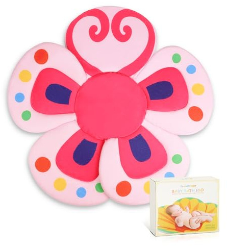 YooxArmor Alfombra de Baño para Bebé, Cojín Suave Antideslizante para Bañera, Colchón de Baño Recién Nacido 0-6 Meses, Almohada de Baño Portátil para Lactantes, Tapete de Baño Lavable