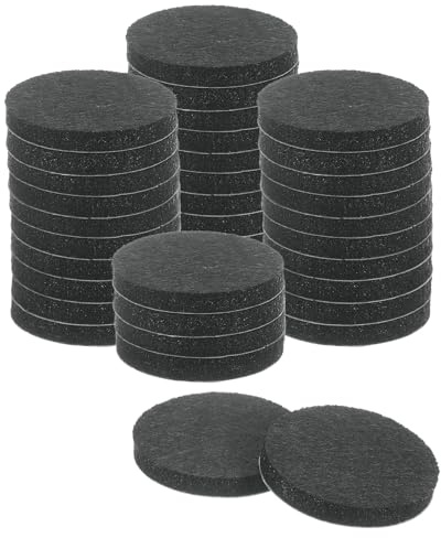uxcell Furniture Pads, 36Pcs 1.5 - Round Self Adhesive Felt Furniture Pads, Floor Protectors for Furniture Feet Chairs Legs Hardwood Floors (Black)