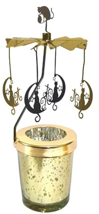 Titolare della candela rotante a | Snowflake Deer Candle Carousel, filatore di candele, supporto a lume di tè rotante, candela della giostra per la festa di San di Natale