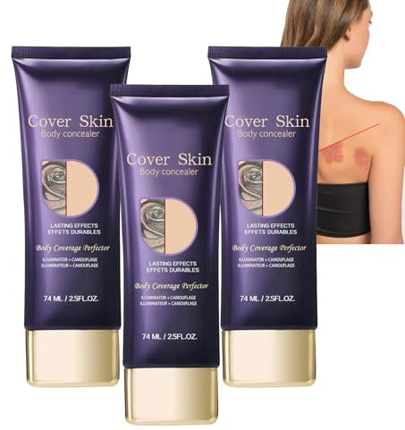 Abdeckcreme für Besenreiser, Concealer-Creme, Tattoo Abdeckung Make Up, Körper-Concealer Wasserfest, Narben Body Makeup Foundation Für Arm Bein Narben (3PC, 74g)