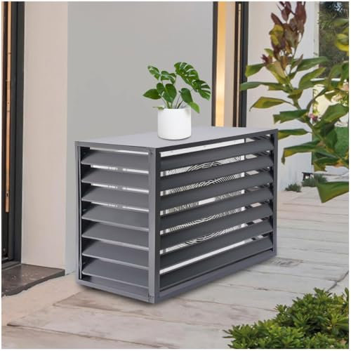 DVTFRUI Contenitore per compostiera in Metallo Schermi per la Privacy Pannelli di Recinzione Design a Traliccio per Il condizionamento dell'Aria condizionata e la Copertura,100x70x50cm