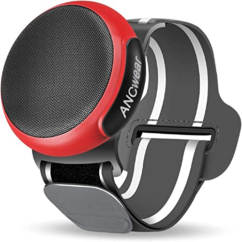 ANCwear Wearable Bluetooth Speaker with Clip, 3-Way Portable Mini Speaker | 60g wearable speaker for work, walking and travel with wristband, clip and hanger, IPX6 splash resistance and 9.5H playtime