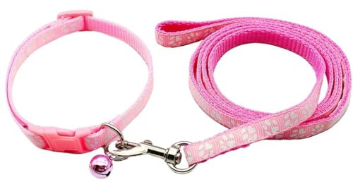 COYUN Welpenhalsbänder mit Leine Set, Hundehalsband und Leine Verstellbares Hundehalsband Weich Nylon Haustier Halsband für Welpen Kleine Mittlere Hunde(Schwarz)