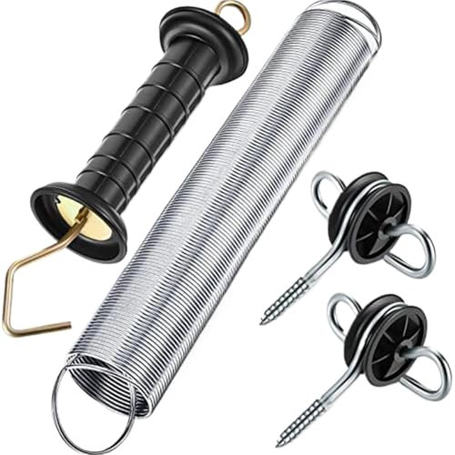 JCXIOC Gate Handle for Electric Fence 4 Pieces Electric Fence Gate Handle Kit Electric Fence Gate Kit Anchors Spring Gate Handle Kit