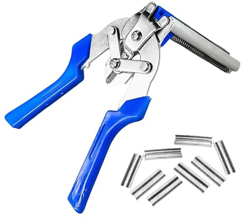 Pinza per recinzioni con manico in plastica, pinza per attrezzi e 600 m clip per fissaggio a filo per gabbie